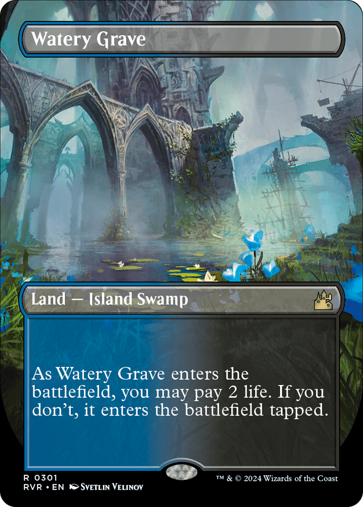 Watery Grave (Borderless) [Ravnica Remastered] | Shuffle n Cut Hobbies & Games