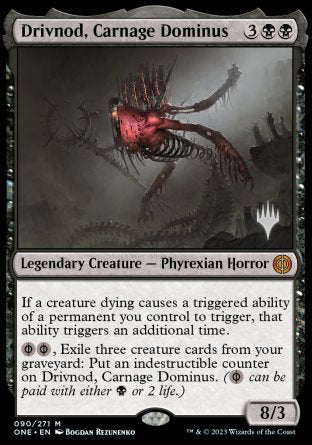 Drivnod, Carnage Dominus (Promo Pack) [Phyrexia: All Will Be One Promos] | Shuffle n Cut Hobbies & Games