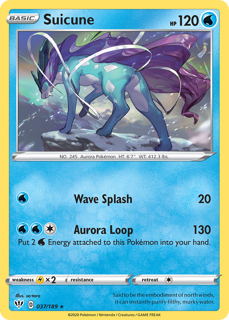 Suicune (037/189) [Sword & Shield: Darkness Ablaze] | Shuffle n Cut Hobbies & Games