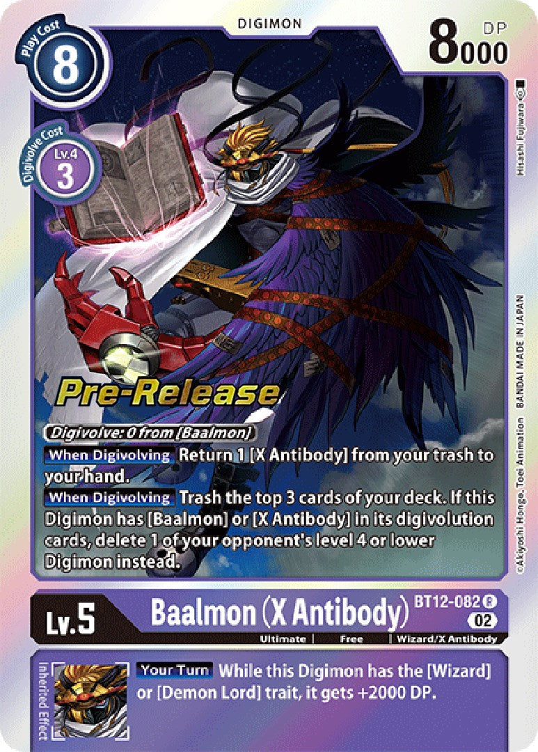 Baalmon (X Antibody) [BT12-082] [Across Time Pre-Release Cards] | Shuffle n Cut Hobbies & Games
