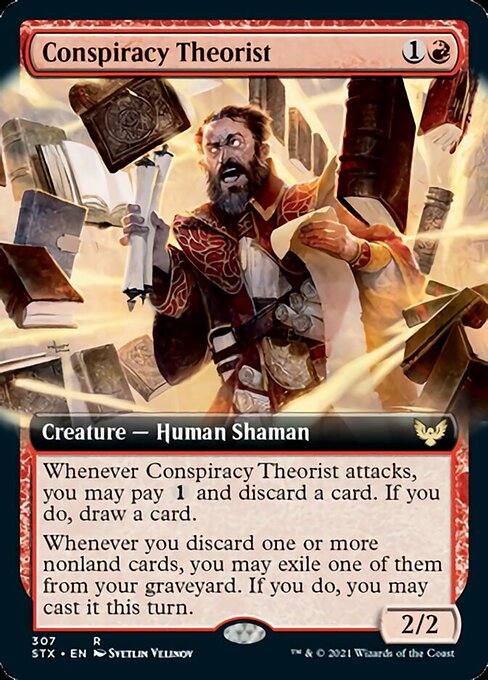 Conspiracy Theorist (Extended Art) [Strixhaven: School of Mages] | Shuffle n Cut Hobbies & Games