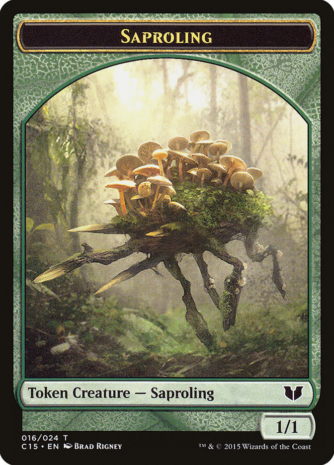 Saproling // Spider Double-Sided Token [Commander 2015 Tokens] | Shuffle n Cut Hobbies & Games