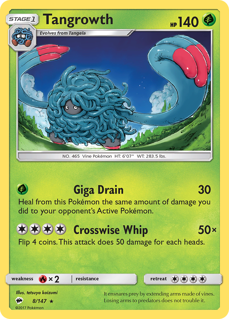 Tangrowth (8/147) [Sun & Moon: Burning Shadows] | Shuffle n Cut Hobbies & Games