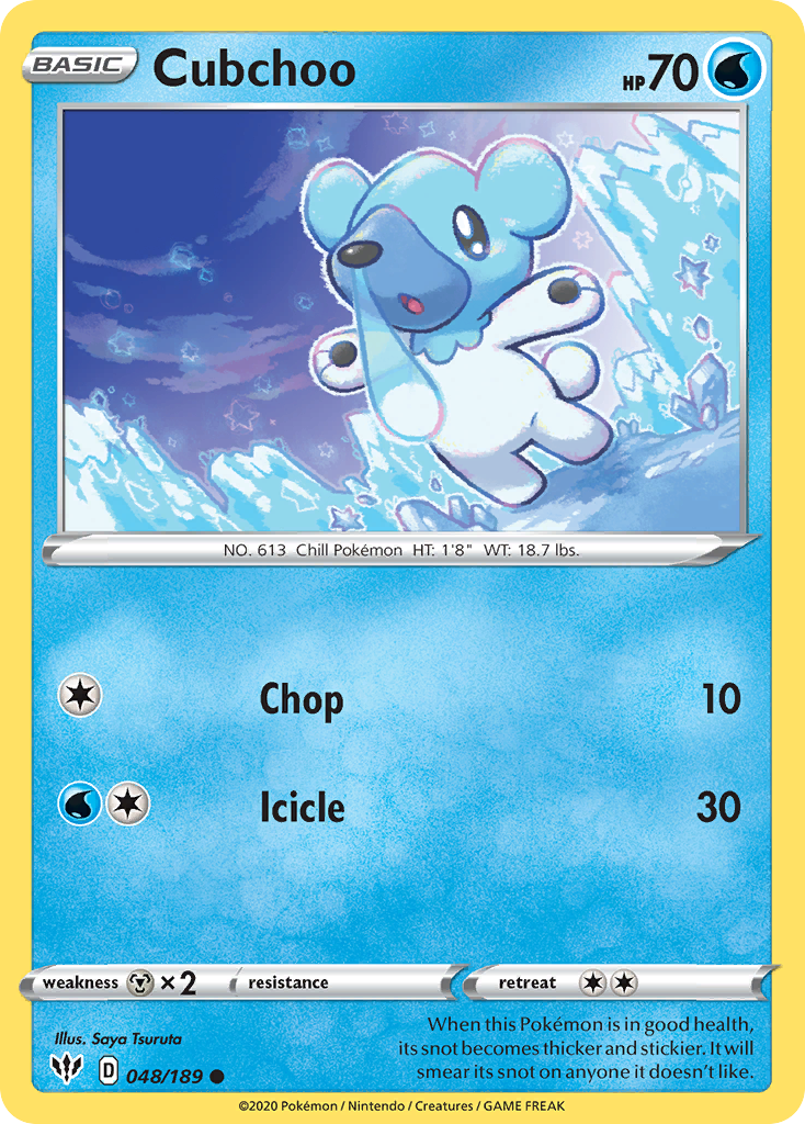 Cubchoo (048/189) [Sword & Shield: Darkness Ablaze] | Shuffle n Cut Hobbies & Games