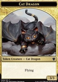 Cat Dragon // Dragon (006) Double-Sided Token [Commander 2017 Tokens] | Shuffle n Cut Hobbies & Games