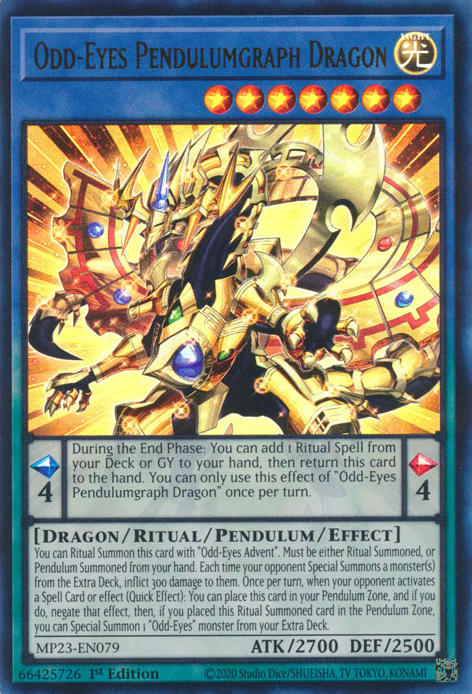 Odd-Eyes Pendulumgraph Dragon [MP23-EN079] Ultra Rare | Shuffle n Cut Hobbies & Games