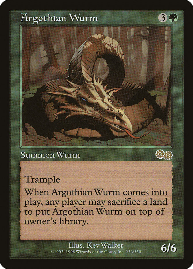 Argothian Wurm [Urza's Saga] | Shuffle n Cut Hobbies & Games