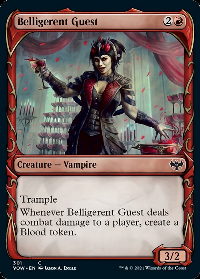 Belligerent Guest (Showcase Fang Frame) [Innistrad: Crimson Vow] | Shuffle n Cut Hobbies & Games