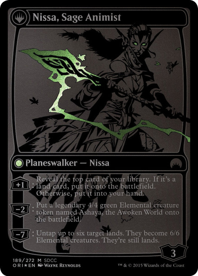 Nissa, Vastwood Seer // Nissa, Sage Animist [San Diego Comic-Con 2015] | Shuffle n Cut Hobbies & Games
