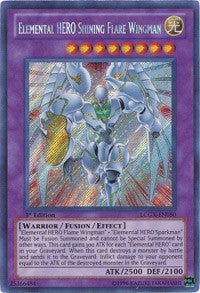 Elemental HERO Shining Flare Wingman [LCGX-EN050] Secret Rare | Shuffle n Cut Hobbies & Games