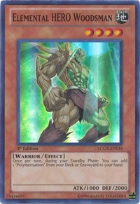 Elemental HERO Woodsman [LCGX-EN034] Super Rare | Shuffle n Cut Hobbies & Games