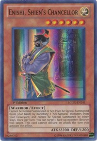 Enishi, Shien's Chancellor [LCGX-EN241] Super Rare | Shuffle n Cut Hobbies & Games
