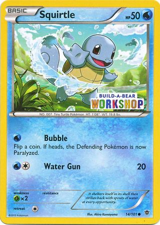 Squirtle (14/101) (Build A Bear Workshop Exclusive) [Black & White: Plasma Blast] | Shuffle n Cut Hobbies & Games