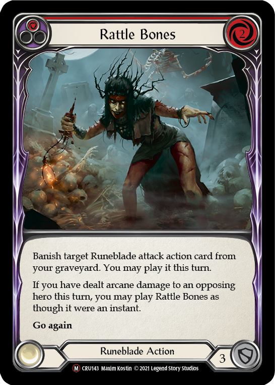 Rattle Bones (Rainbow Foil) [CRU143-RF] Unlimited Rainbow Foil | Shuffle n Cut Hobbies & Games