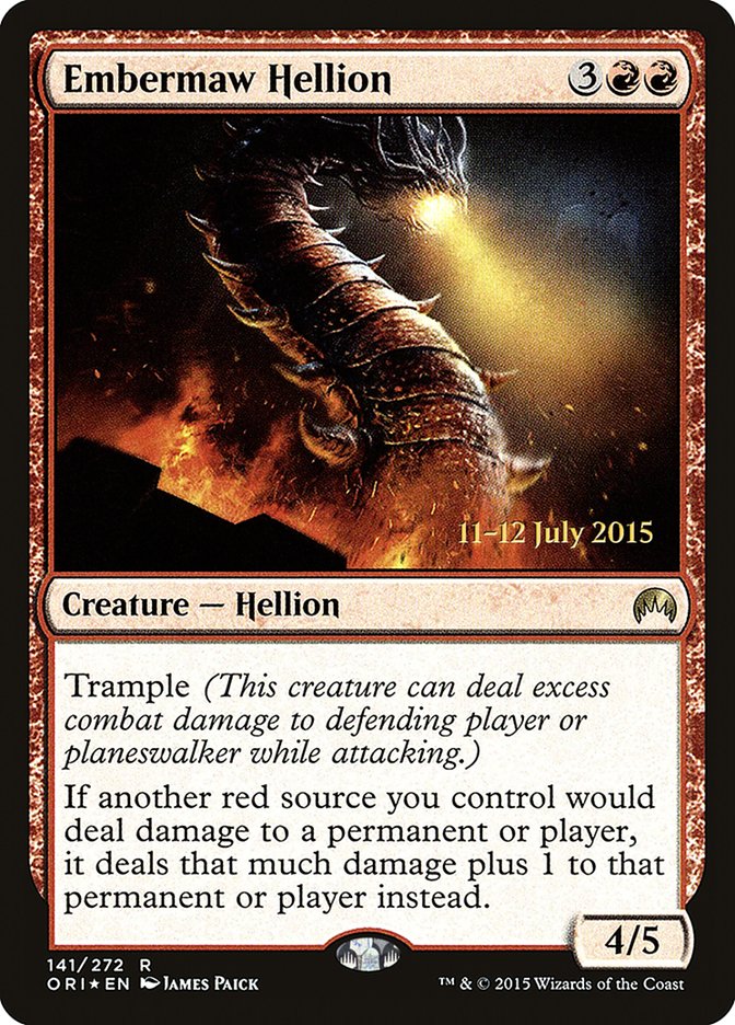 Embermaw Hellion [Magic Origins Prerelease Promos] | Shuffle n Cut Hobbies & Games