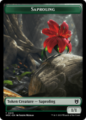 Faerie // Saproling Double-Sided Token [Wilds of Eldraine Commander Tokens] | Shuffle n Cut Hobbies & Games