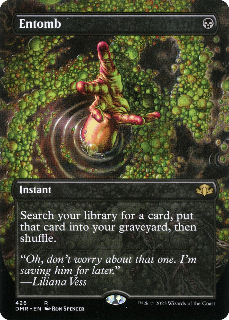 Entomb (Borderless Alternate Art) [Dominaria Remastered] | Shuffle n Cut Hobbies & Games