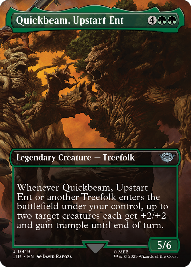 Quickbeam, Upstart Ent (Borderless Alternate Art) [The Lord of the Rings: Tales of Middle-Earth] | Shuffle n Cut Hobbies & Games