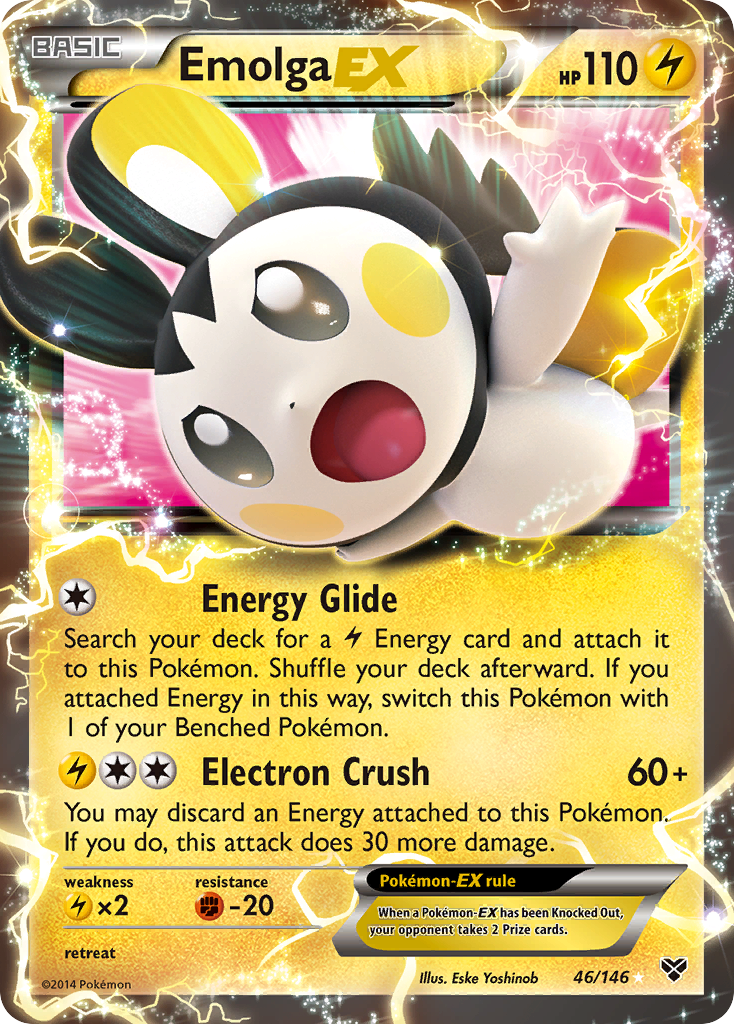 Emolga EX (46/146) [XY: Base Set] | Shuffle n Cut Hobbies & Games