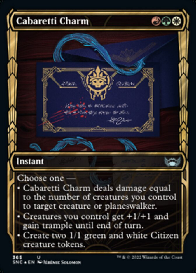 Cabaretti Charm (Showcase Golden Age Gilded Foil) [Streets of New Capenna] | Shuffle n Cut Hobbies & Games