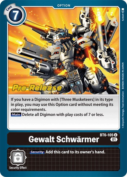 Gewalt Schwarmer [BT6-105] [Double Diamond Pre-Release Cards] | Shuffle n Cut Hobbies & Games