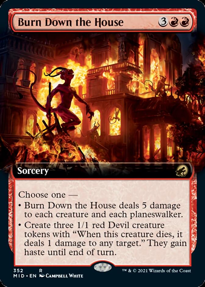 Burn Down the House (Extended Art) [Innistrad: Midnight Hunt] | Shuffle n Cut Hobbies & Games
