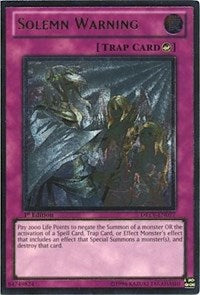 Solemn Warning (UTR) [DREV-EN077] Ultimate Rare | Shuffle n Cut Hobbies & Games