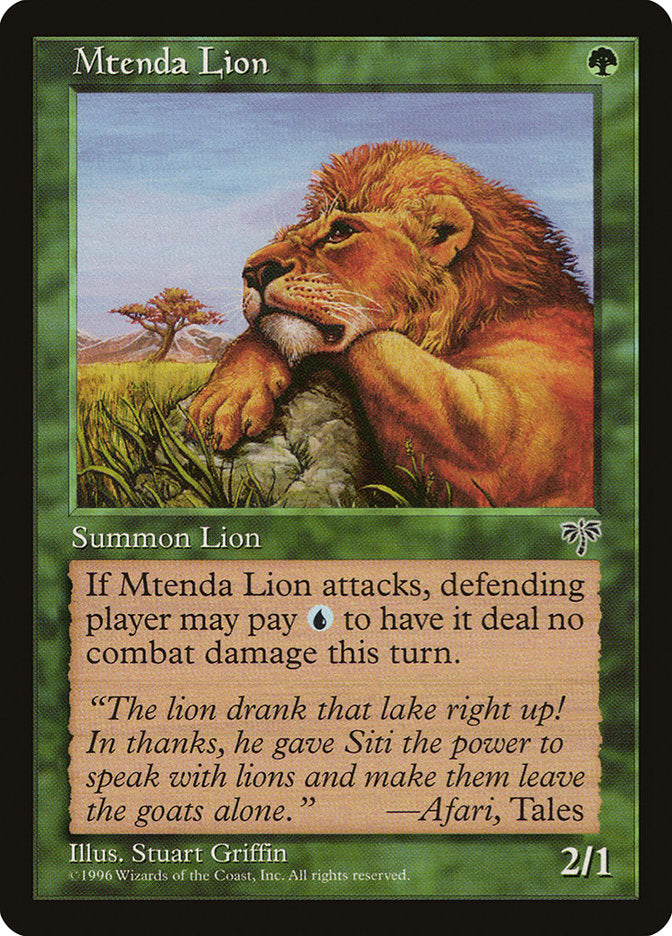 Mtenda Lion [Mirage] | Shuffle n Cut Hobbies & Games