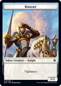 Knight // Food (17) Double-Sided Token [Throne of Eldraine Tokens] | Shuffle n Cut Hobbies & Games