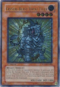 Crystal Beast Topaz Tiger (UTR) [FOTB-EN004] Ultimate Rare | Shuffle n Cut Hobbies & Games