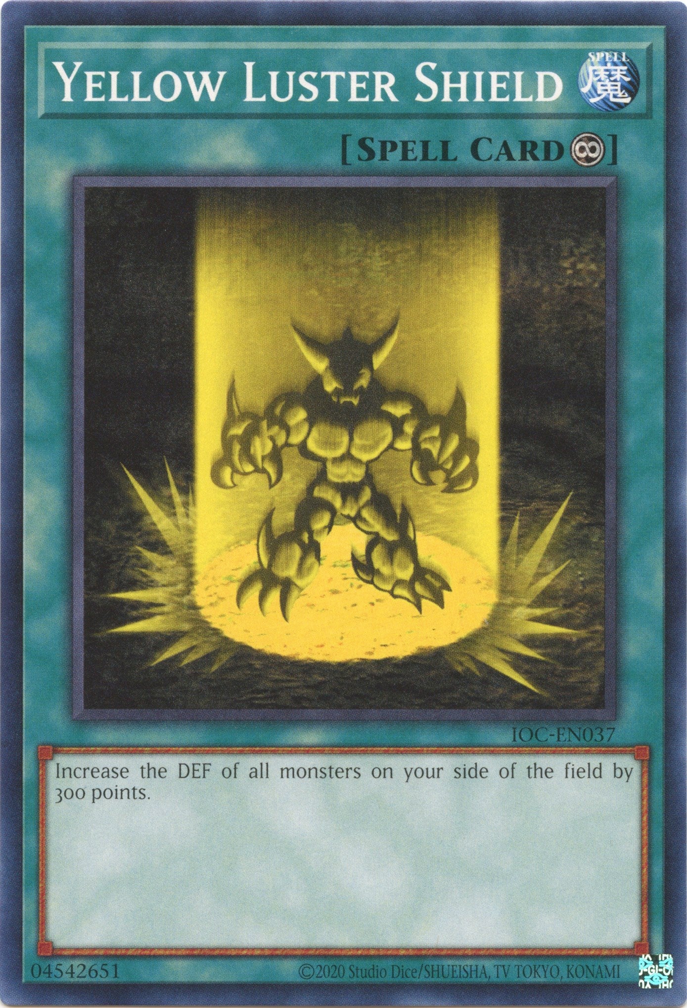 Yellow Luster Shield (25th Anniversary) [IOC-EN037] Common | Shuffle n Cut Hobbies & Games