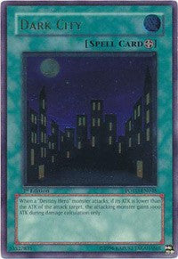 Dark City (UTR) [POTD-EN048] Ultimate Rare | Shuffle n Cut Hobbies & Games