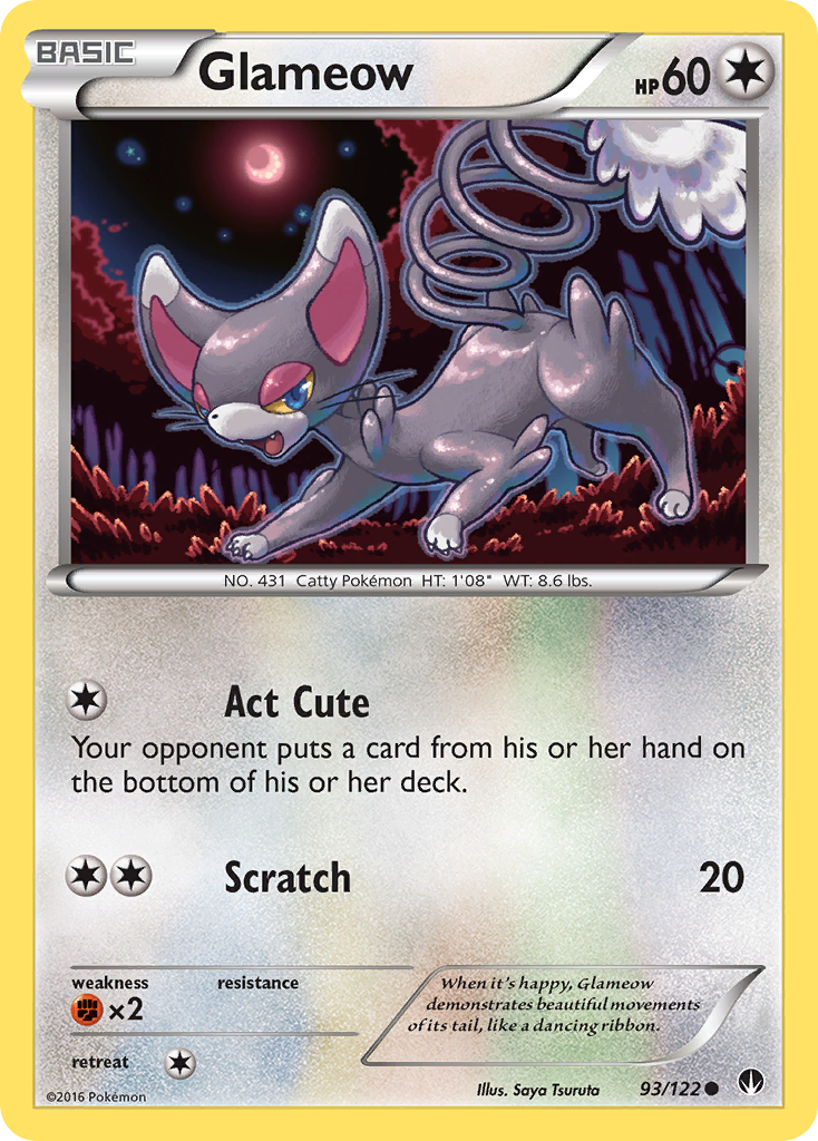 Glameow (93/122) [XY: BREAKpoint] | Shuffle n Cut Hobbies & Games
