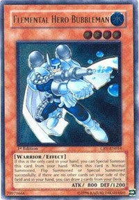 Elemental Hero Bubbleman (UTR) [CRV-EN014] Ultimate Rare | Shuffle n Cut Hobbies & Games