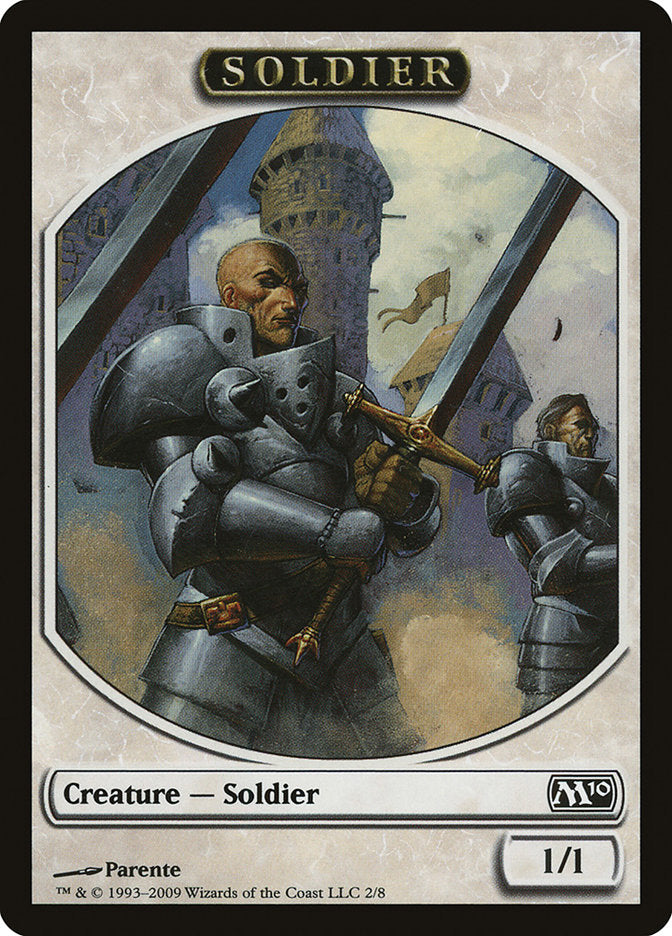 Soldier Token [Magic 2010 Tokens] | Shuffle n Cut Hobbies & Games