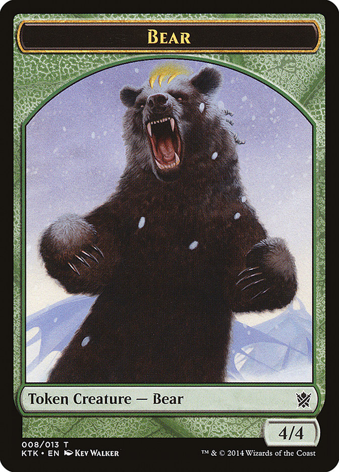 Bear Token [Khans of Tarkir Tokens] | Shuffle n Cut Hobbies & Games