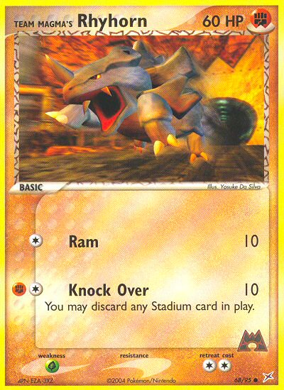 Team Magma's Rhyhorn (68/95) [EX: Team Magma vs Team Aqua] | Shuffle n Cut Hobbies & Games