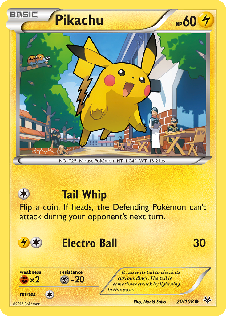 Pikachu (20/108) [XY: Roaring Skies] | Shuffle n Cut Hobbies & Games