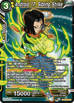 Android 17, Sibling Strike (Uncommon) [BT13-109] | Shuffle n Cut Hobbies & Games