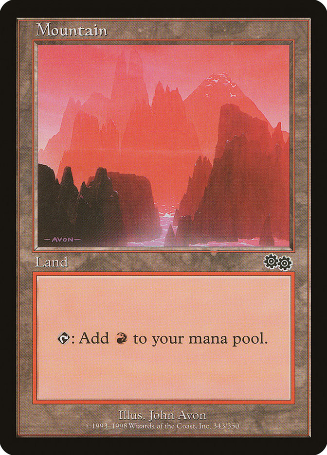 Mountain (343) [Urza's Saga] | Shuffle n Cut Hobbies & Games