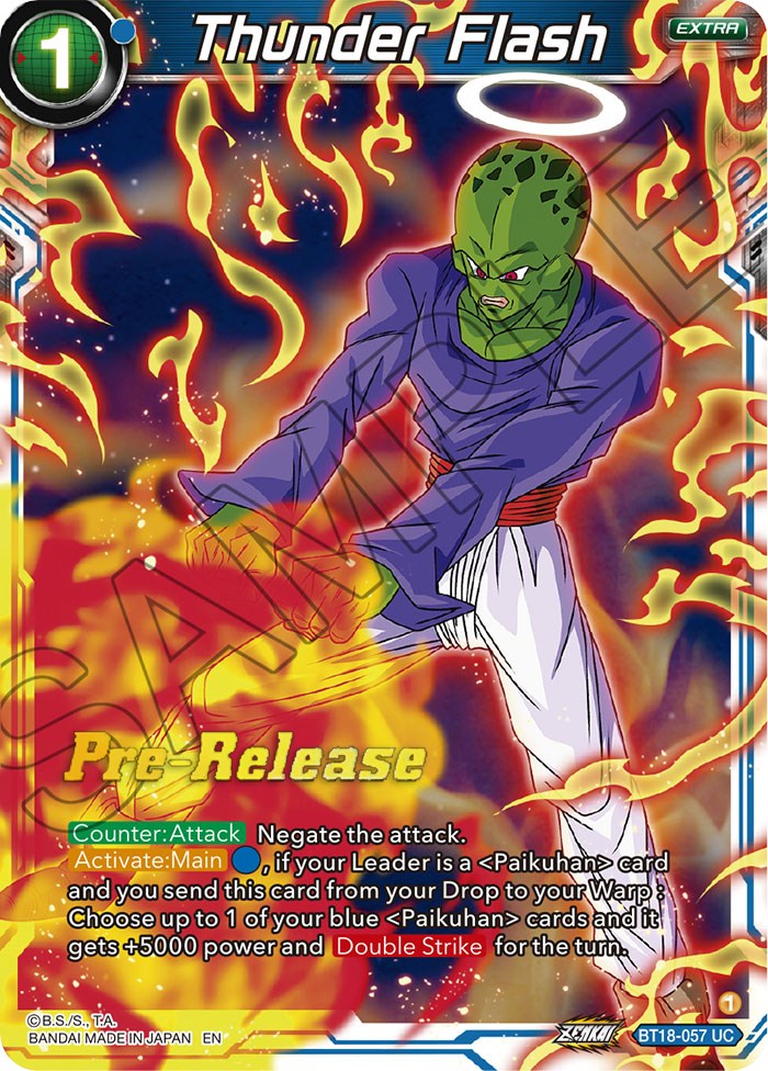 Thunder Flash (BT18-057) [Dawn of the Z-Legends Prerelease Promos] | Shuffle n Cut Hobbies & Games