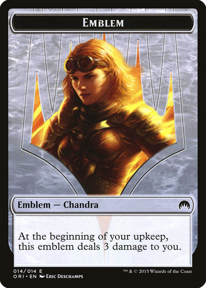 Chandra, Roaring Flame Emblem [Magic Origins Tokens] | Shuffle n Cut Hobbies & Games