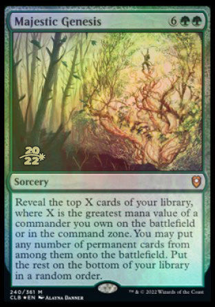 Majestic Genesis [Commander Legends: Battle for Baldur's Gate Prerelease Promos] | Shuffle n Cut Hobbies & Games