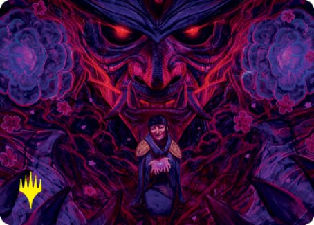 Reckoner Shakedown Art Card (Gold-Stamped Signature) [Kamigawa: Neon Dynasty Art Series] | Shuffle n Cut Hobbies & Games