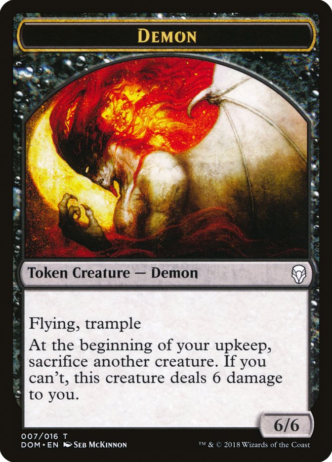 Demon Token [Dominaria Tokens] | Shuffle n Cut Hobbies & Games