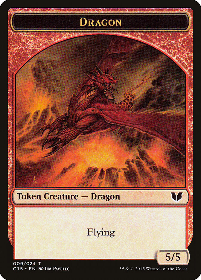 Dragon // Dragon Double-Sided Token [Commander 2015 Tokens] | Shuffle n Cut Hobbies & Games