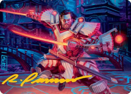 Isshin, Two Heavens as One 1 Art Card (Gold-Stamped Signature) [Kamigawa: Neon Dynasty Art Series] | Shuffle n Cut Hobbies & Games