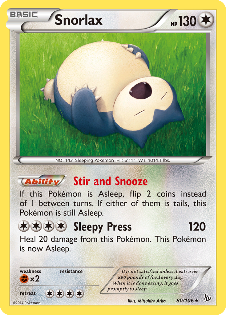 Snorlax (80/106) [XY: Flashfire] | Shuffle n Cut Hobbies & Games