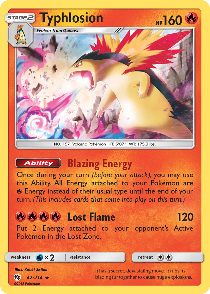 Typhlosion (42/214) [Sun & Moon: Lost Thunder] | Shuffle n Cut Hobbies & Games