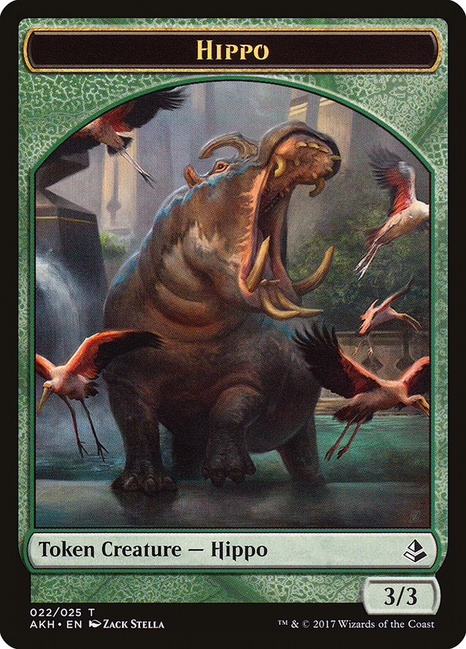 Aven Wind Guide // Hippo Double-Sided Token [Amonkhet Tokens] | Shuffle n Cut Hobbies & Games